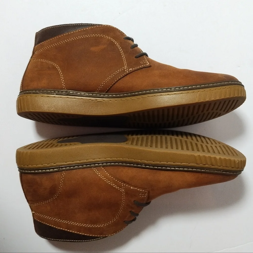 Johnston & Murphy Sheepskin Leather Wallace Chukka Boots Brown Mens 11M